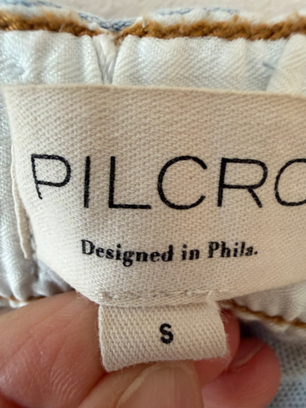 Pilcro Denim Knit Pull on High Rise Wide Leg Jeans Size S - Picture 7 of 8